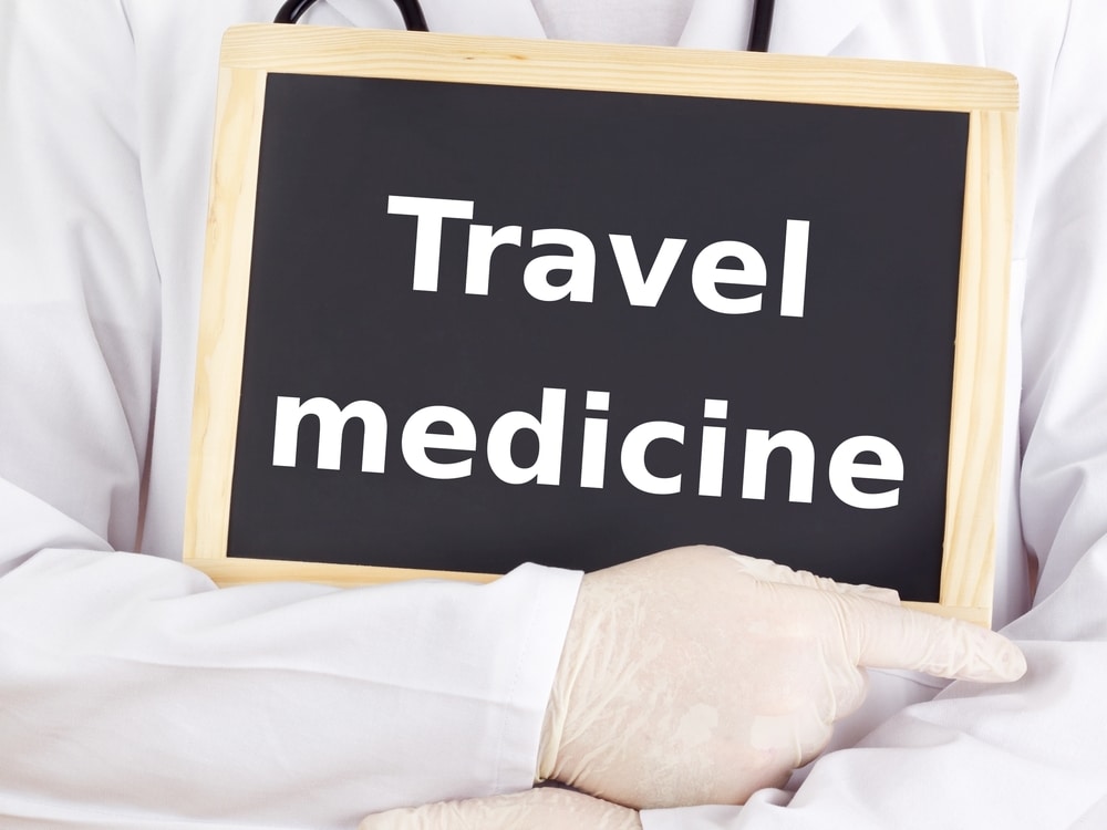 What routine vaccinations are required for an international trip?