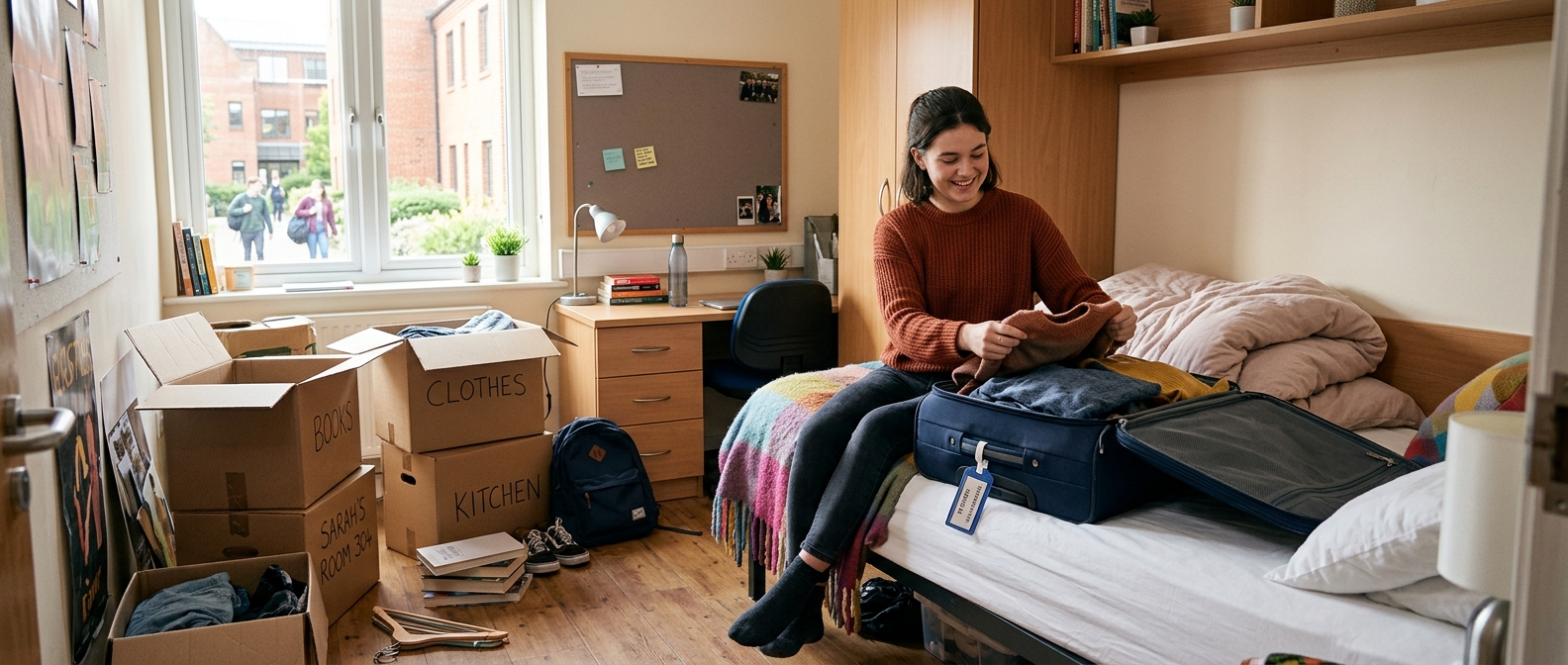 A student moving into university halls, when meningitis B protection matters most
