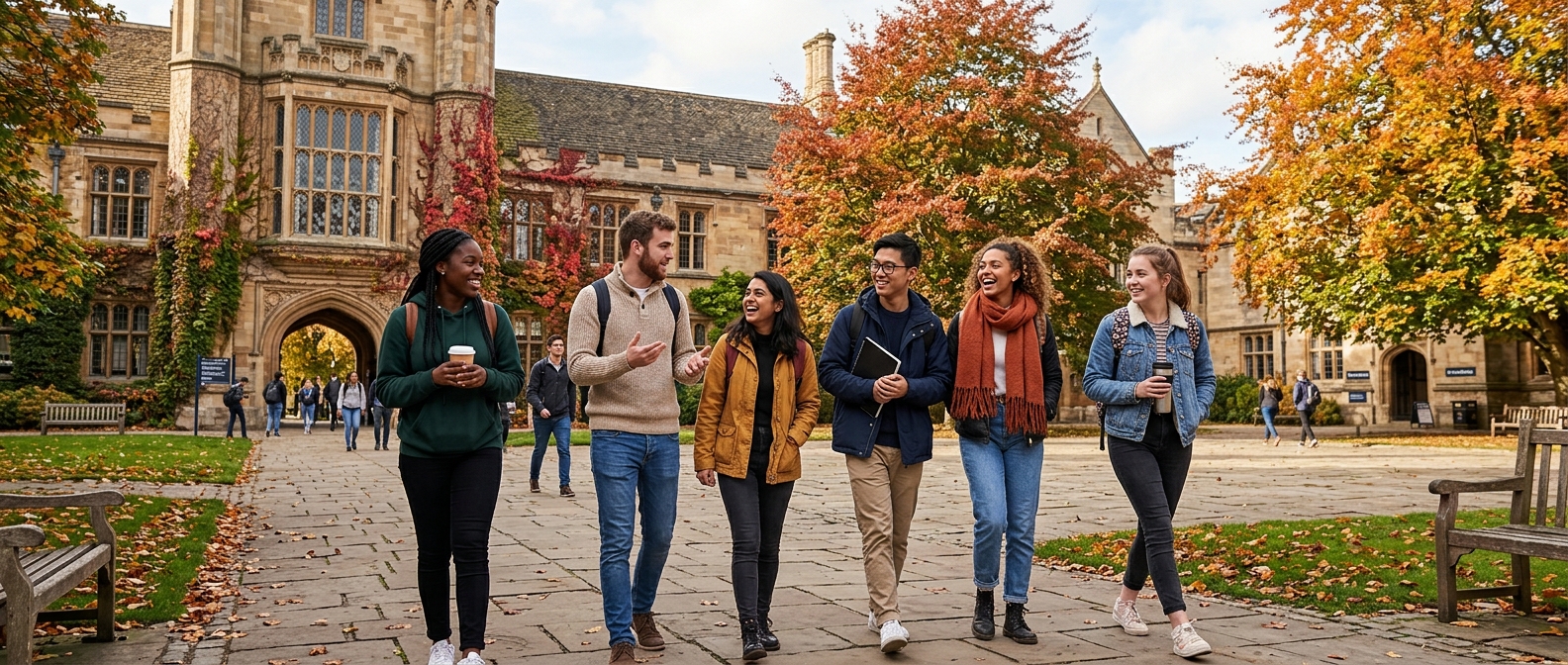 University students on campus, protected against meningitis B before freshers' week